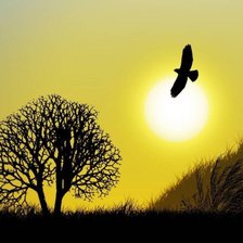 Схема вышивки «Сумерки в степи»