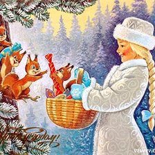 Схема вышивки «Снегурочка»