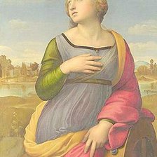 Схема вышивки «Женский образ (Рафаэль)»