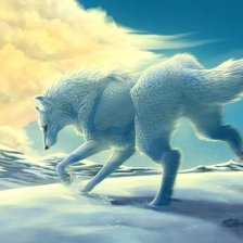 Схема вышивки «волк»