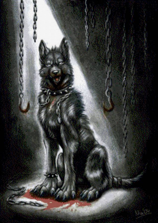 волк - фэнтэзи, животные, волк - предпросмотр