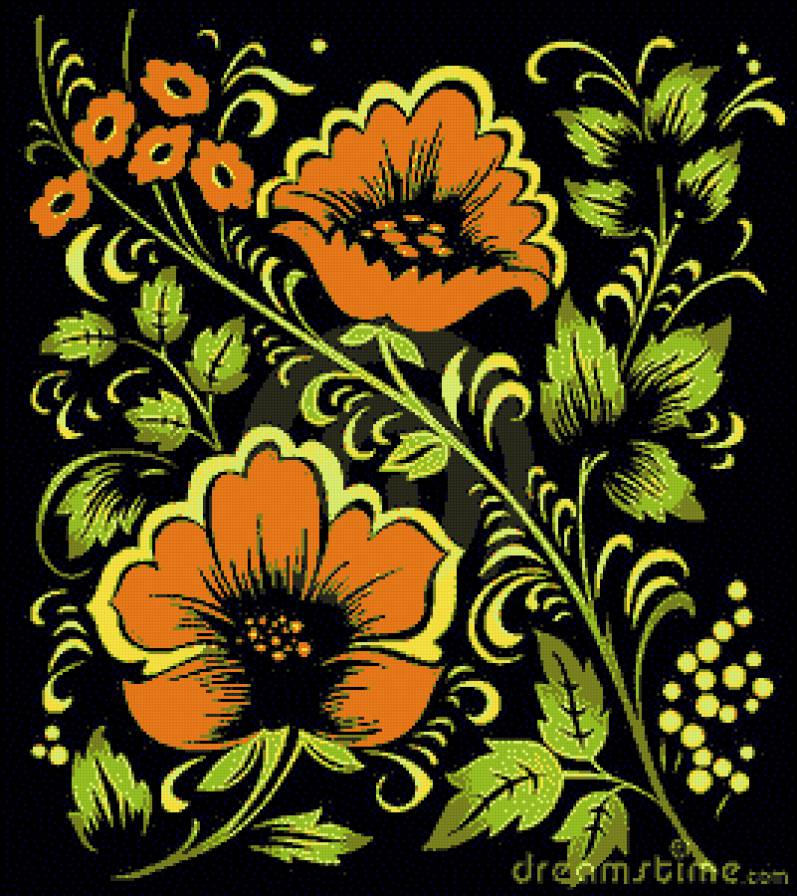 хохлома - подушки - предпросмотр