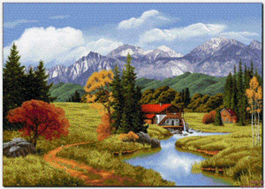 пейзаж - пейзаж, картина, картины, осень - предпросмотр