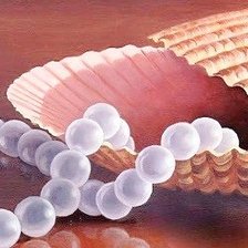 Схема вышивки «Жемчужины в ракушке (живопись Варвара Хармон)»