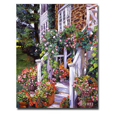 Схема вышивки «Лесенка в цветах»