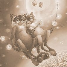 Схема вышивки «Серия  Коты Надежды Соколовой»