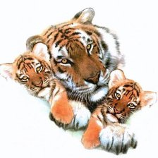 Схема вышивки «Мама и детишки»