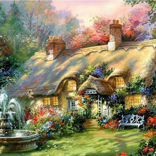 Схема вышивки «домик -гномик»