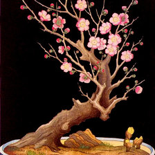 Схема вышивки «бансай»