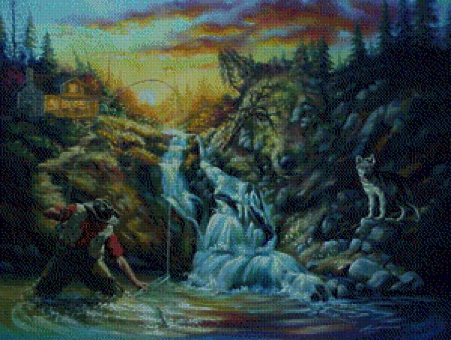 Иллюзия - картина, живопись, искусство, иллюзия, природа - предпросмотр