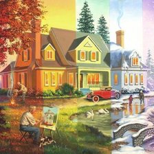 Схема вышивки «Времена года»