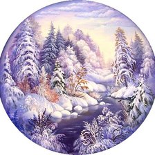 Схема вышивки «Зимний сюжет»