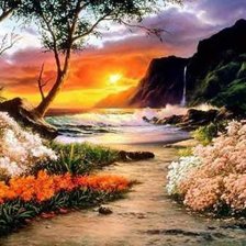 Схема вышивки «морской пейзаж»