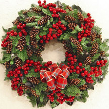 Схема вышивки «рождественский венок»