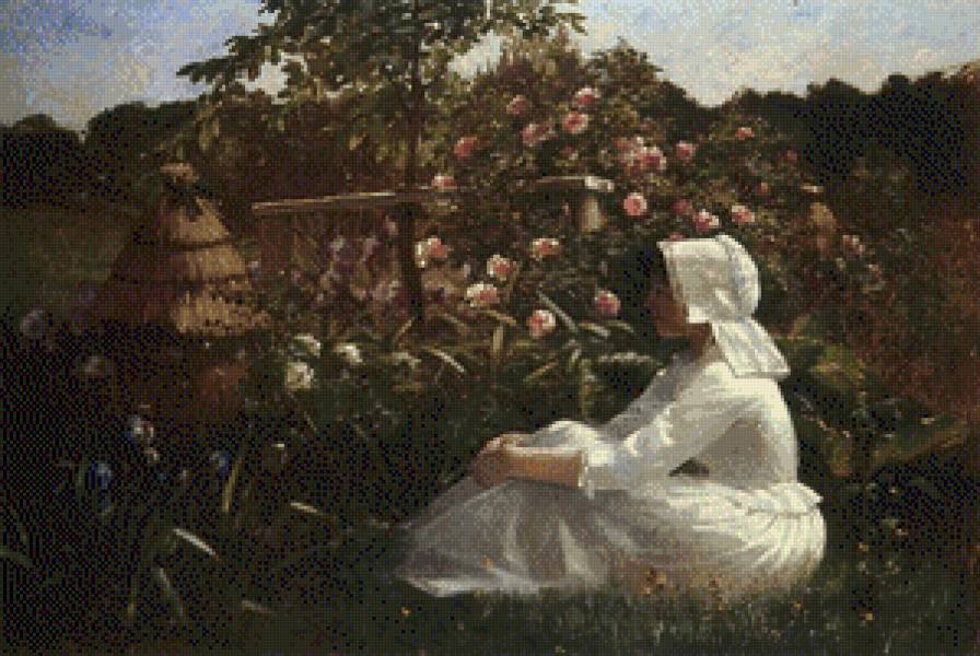 Abbot Fuller Graves - pejzaz, ziwopis, cwety - предпросмотр