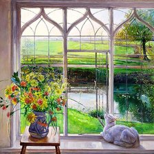 Схема вышивки «окно в мир»