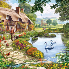 Схема вышивки «пейзаж»