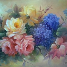 Схема вышивки «букет цветов»