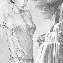 Схема вышивки «Женский образ (живопись)»