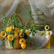 Схема вышивки «корзинка цветов»