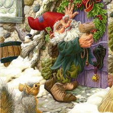 Схема вышивки «новогодний гном»