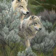 Схема вышивки «Волчья верность»