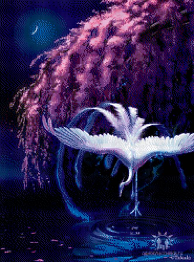 журавль - река, нежность, птицы, озеро, журавли, природа - предпросмотр