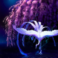 Схема вышивки «журавль»