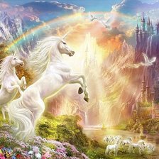 Схема вышивки «единороги»