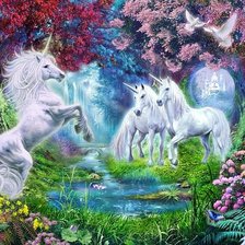 Схема вышивки «единороги 2»