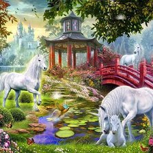 Схема вышивки «единороги 4»