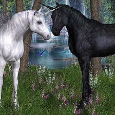 Схема вышивки «единороги 5»