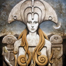 Схема вышивки «Девушка-фэнтези»