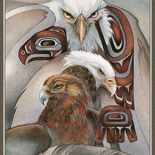 Схема вышивки «Тотем"Орел"»