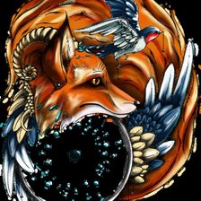 Схема вышивки «Тотем"Лиса"»