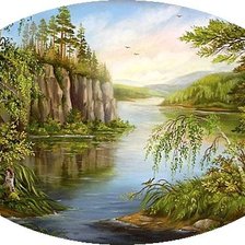 Схема вышивки «Певучие пейзажи России»