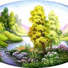 Схема вышивки «Певучие пейзажи России»