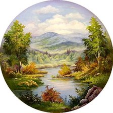 Схема вышивки «Певучие пейзажи России»