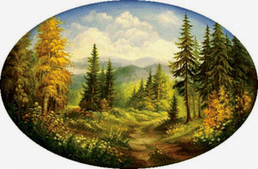 Певучие пейзажи России - картина, пейзаж - предпросмотр