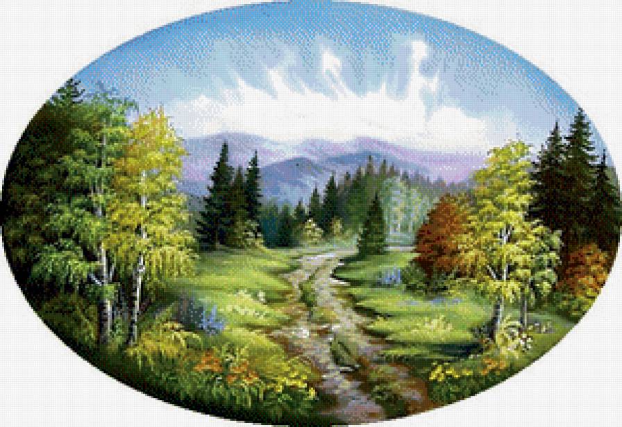 Певучие пейзажи России - пейзаж, картина - предпросмотр