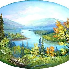 Схема вышивки «Певучие пейзажи России»