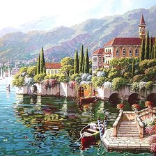 Схема вышивки «Южный пейзаж»