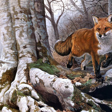 Схема вышивки «лисичка»