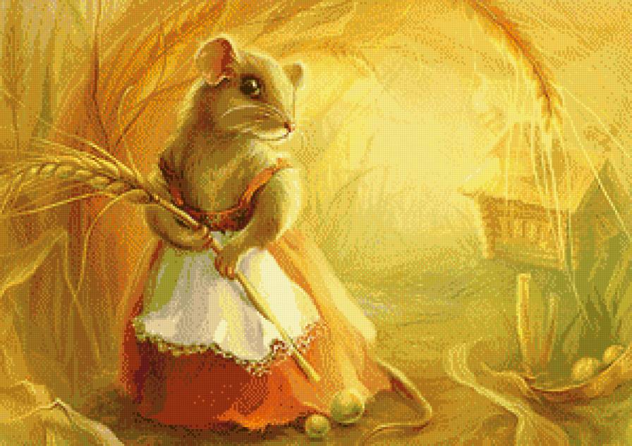 Мышка и колосок (большая) - деткам, сказка, детское, мышка - предпросмотр