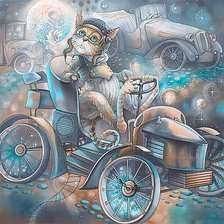 Схема вышивки «"Большой космический автосалон"- (Н.Соколова)»