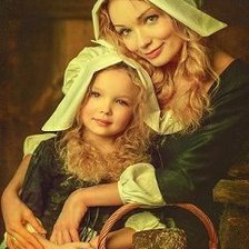 Схема вышивки «Мама с дочей»