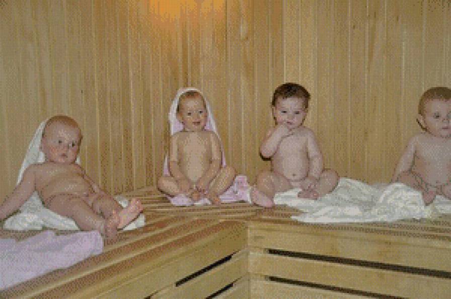 Малыши в бане - предпросмотр