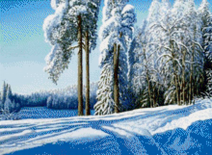 зима - зима, снег, природа, лес, пейзаж - предпросмотр