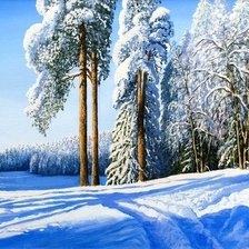 Схема вышивки «зима»