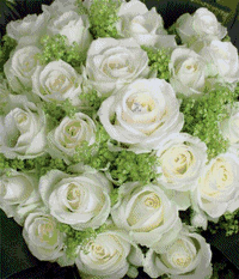 Букет роз - розы, свадьба, букет - предпросмотр